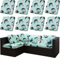 8Pcs Outdoor Cushion Covers, Patio Cushion Covers, Stretch Elastic Slipcovers by dreahoteztil