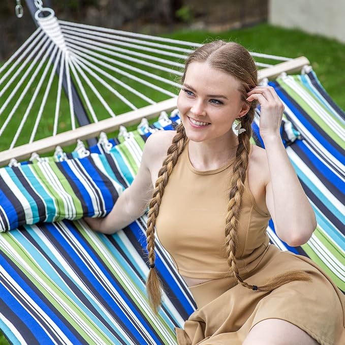 SUNCREAT Hammock with Stand 2 Person Heavy Duty, Freestanding Hammock with - Image 2