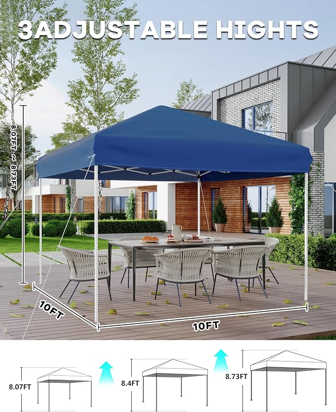 10x10 Pop Up Canopy Tent, Easy Up Canopy - Image 4