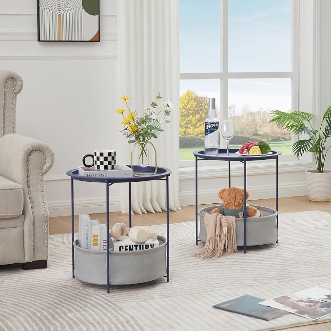 VECELO Round Side/End Table - Image 5