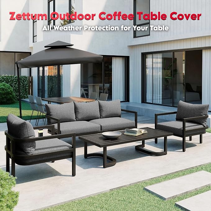 Zettum Outdoor Coffee Table Cover – Coffee Table Cover Rectangle Waterproof & - Image 7