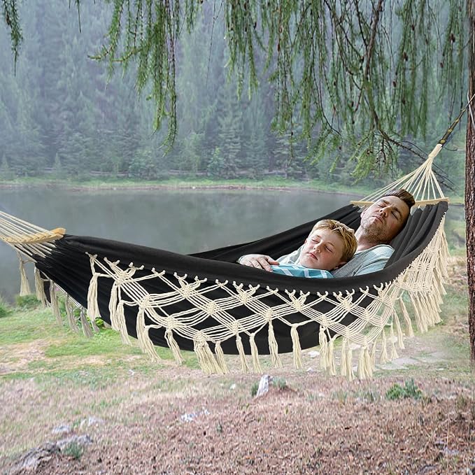 Hammock Hanging Swing Double Max 500lbs Macrame - Image 6