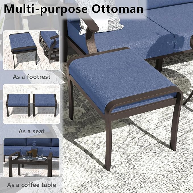 Kullavik Aluminum Patio Furniture Set - Image 4
