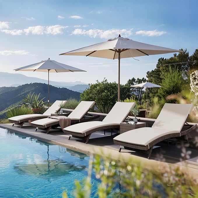 Pamapic 6-Piece Patio Chaise Lounge Set - Image 3