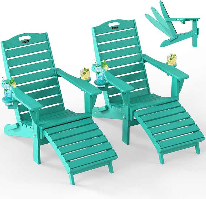 Ciokea Folding Adirondack Chair Set of 2 by CIOKEA
