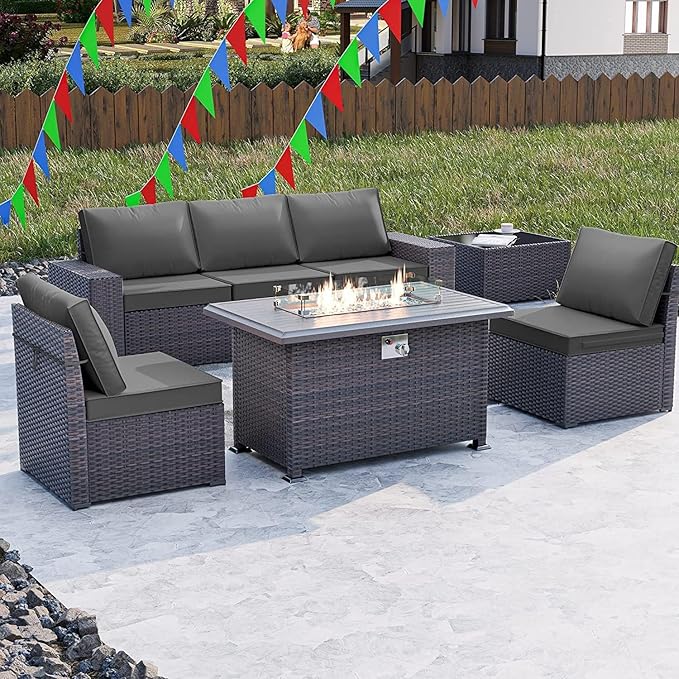 Kullavik 7 Pieces Outdoor Patio Furniture Set - Image 8