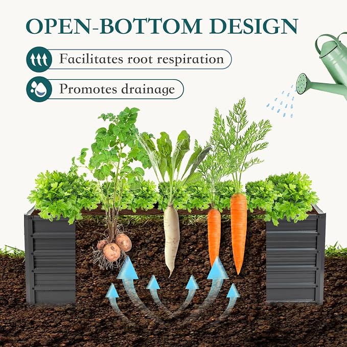 DUMOS Raised Garden Bed Outdoor, Large Metal Garden Bed - Image 3