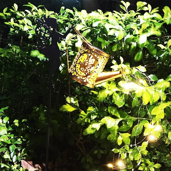 Solar Watering Can Lights, Outdoor Garden Decor, LED Waterproof String Light - Image 7