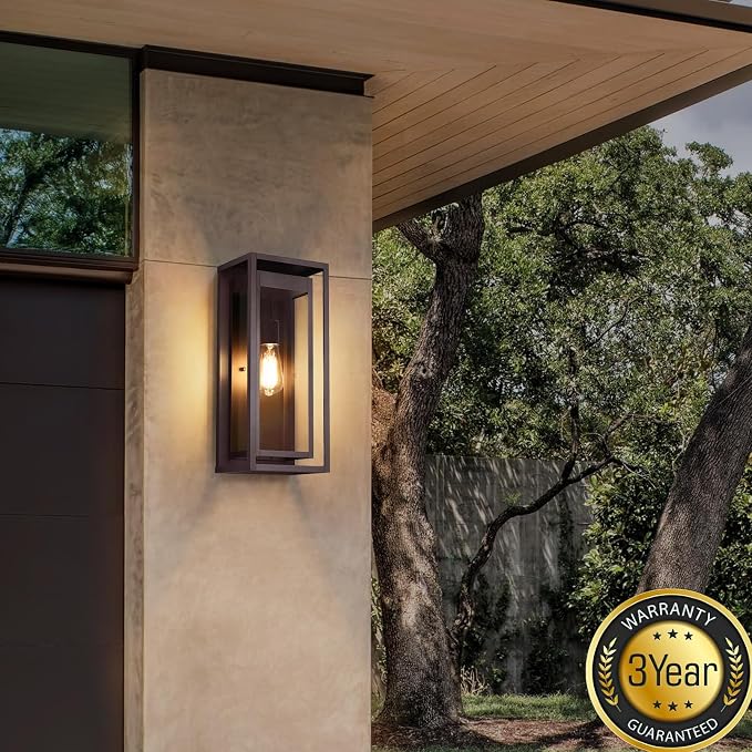 19" Bronze Outdoor Light Fixture, 2 Pack Large Size Outdoor Sconce Lights - Image 2
