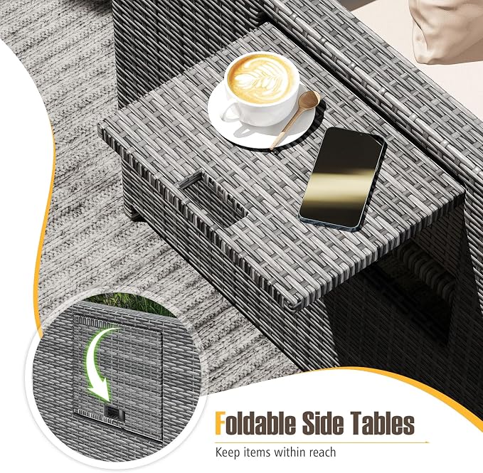 RELAX4LIFE Wicker Patio Outdoor Daybed - Image 6