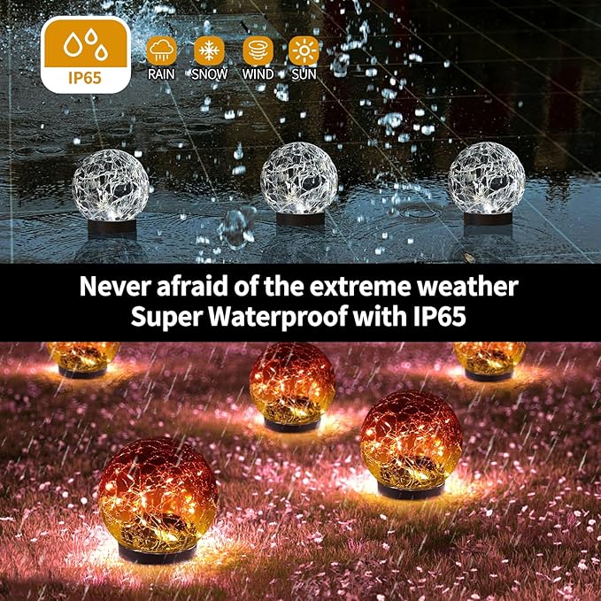 Solar Globe Lights Outdoor Waterproof-Solar Balls - Image 3