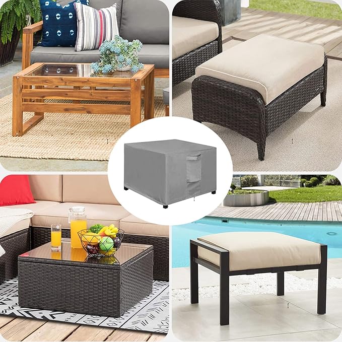 OutdoorLines Outdoor Waterproof Patio Ottoman Covers - Image 7