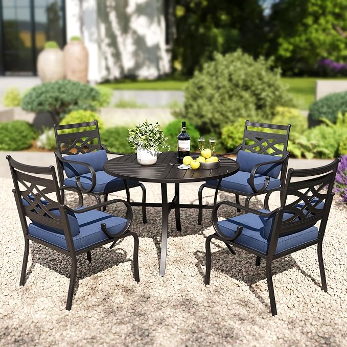 PHI VILLA 5 Pieces Outdoor Dining Set by PHIVILLAThepioneerofcomfortablehouseholdsupplies