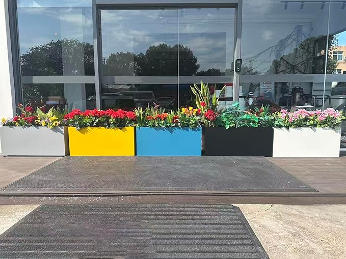 40" L x 16" W x 18" H Metal Large Rectangular Planter - Image 5
