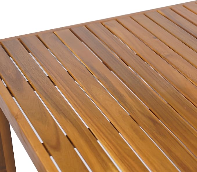 Christopher Knight Home Gree Acacia Wood Outdoor Bar Table, Wooden Patio Bar - Image 7