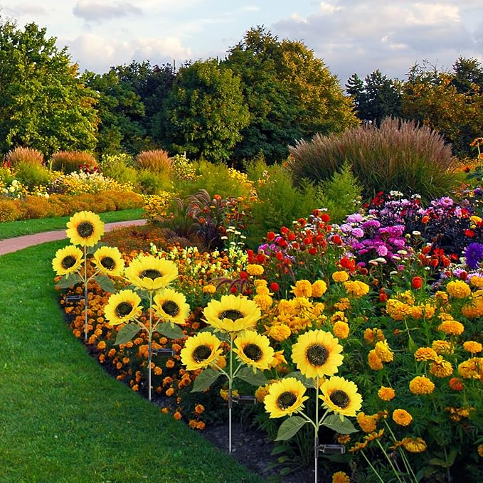 Solar Sunflower Lights, 800mA Solar Garden Light - Image 7