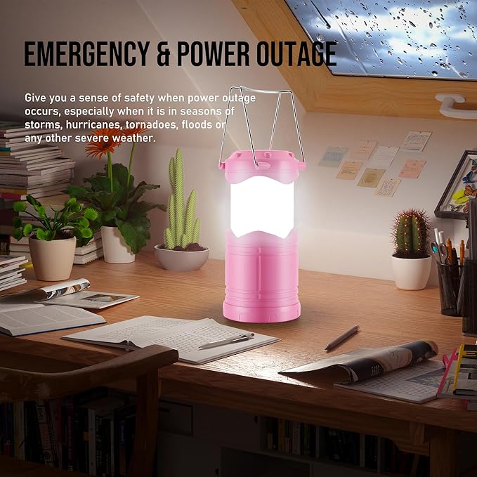Lichamp LED Camping Lantern, 4 Pack Battery Powered Flashlight - Image 2
