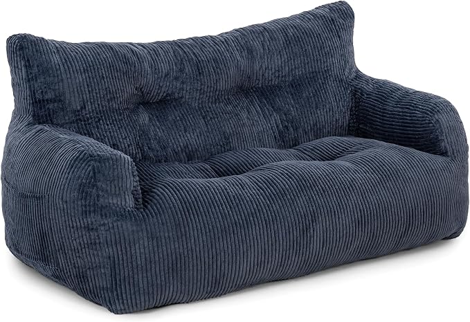 Pamapic 59" Bean Bag Chair, 2 Seat Loveseat Sofa, Ultra Soft Dutch Velvet - Image 9