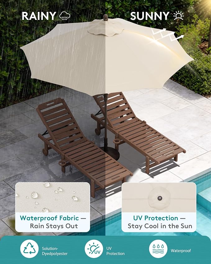 SERWALL Outdoor Chaise Lounge Set of 2 - Image 4