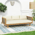 LUMISOL Patio Daybed with Rattan Armrests by LUMISOL