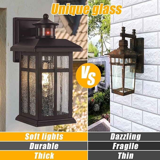 2 Packs Motion Sensor Outdoor Lights- Outdoor Porch Lights Light Fixtures - Image 6