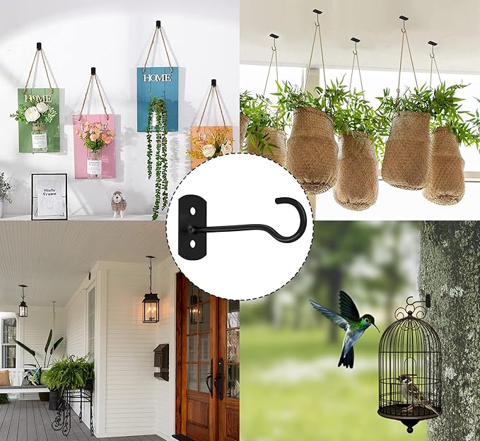 8Pcs Hanging Plant Bracket 6inch Metal Plant Hook Shepherds Hook Decorative - Image 7