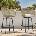 YITAHOME Counter Height Bar Stools Set of 2, Outdoor Bar Stools by YITAHOME