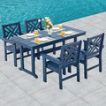 HDPE Dining Table Set for 4, 5-Piece Outdoor Table and Chairs Include 4 Dining by Unknown