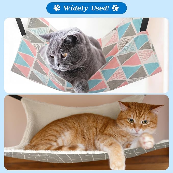 Jetec 2 Pack Cat Hammock for Cage, Catio Accessories Reversible Soft Cats Bed - Image 3
