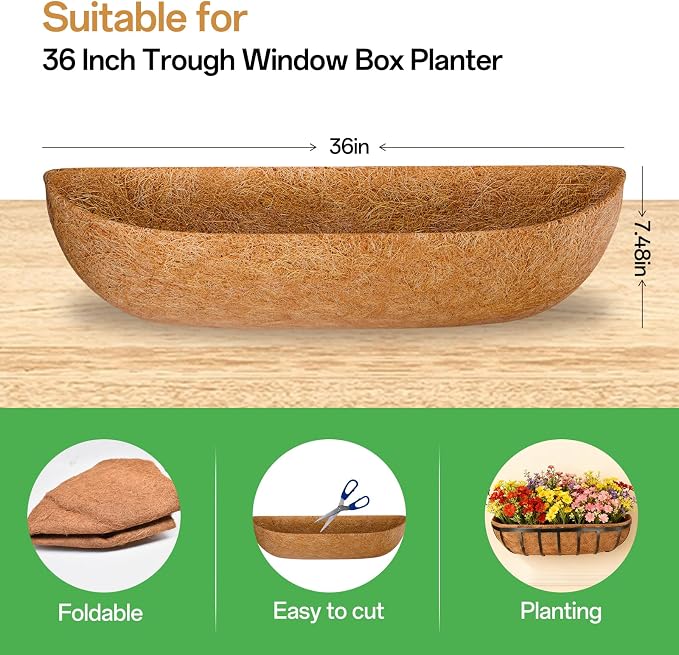 ZeeDix 36 Inch Trough Coconut Liners - Image 2