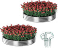Galvanized Metal Planter Round Raised Garden Bed Kit by ZFHgarden