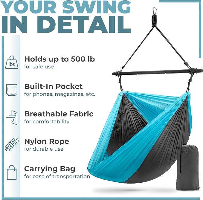 Sorbus Hanging Hammock Chair - Image 2