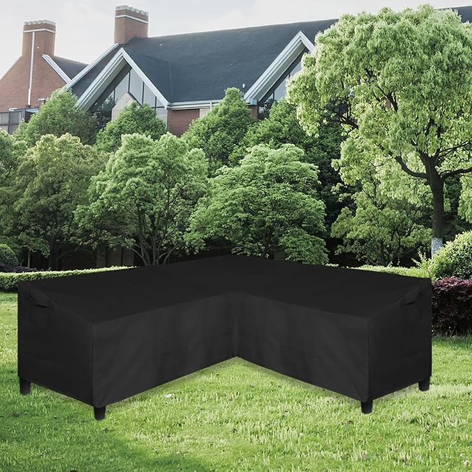 Easy-Going 600D Patio V-Shaped Sectional Sofa Cover, Heavy Duty Outdoor - Image 2