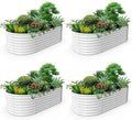 A ANLEOLIFE 4-Set 8X4X2 ft Galvanized Raised Garden Bed Kit, Oval Metal Deep by AAnleolife