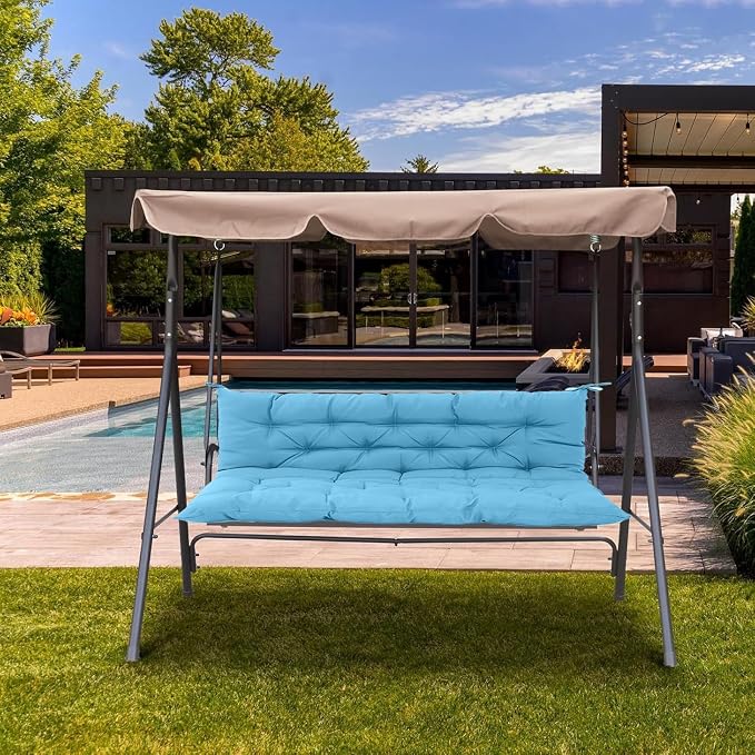 Outside Benches Cushion with Backrest, Thicken Waterproof Swing Cushions 2/3 - Image 6