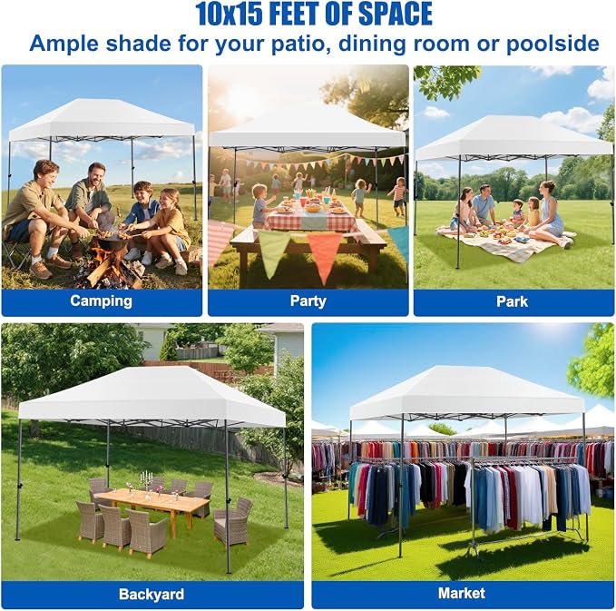 Yesker 10x15 Pop Up Canopy Tent - Image 8