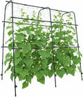 Cucumber Trellis Arch 5.3FT Black PP Coated Stainless Steel Garden Arch Trellis by GardenArchTrellisforPlants