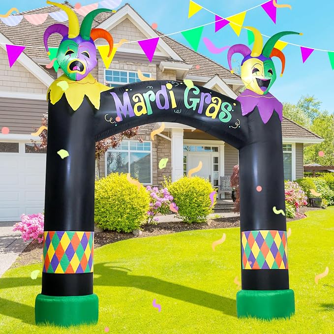 10FT Mardi Gras Inflatable Arch - Image 5