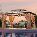 Aoxun 10'x14' Hardtop Gazebo, Outdoor Metal Gazebo by Aoxun