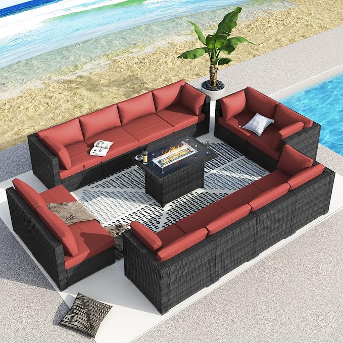 BULEXYARD 13 Piece High Back Patio Furniture Sets by BULEXYARDFURNITURE
