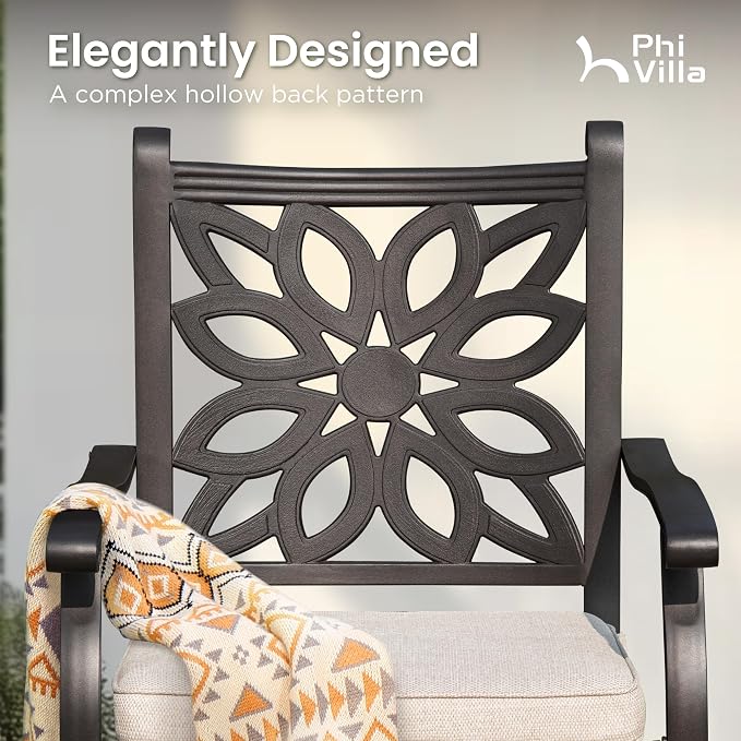 PHI VILLA Patio Furniture Set, Pub Bistro Set - Image 3