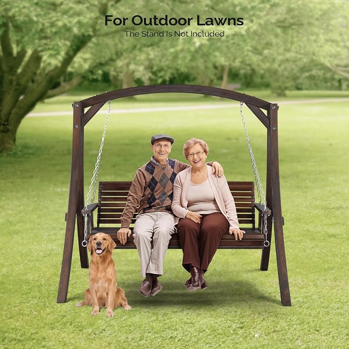 VINGLI Heavy Duty 880 LBS Patio Porch Swing Outdoor PU Painting, Hanging Chair - Image 8