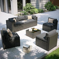 Aoxun Patio Furniture Set, 7 Piece Outdoor Sectional Sofas by Aoxun