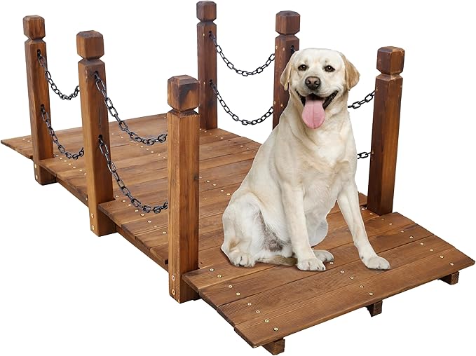 Wooden Garden Bridge, Wood Garden Bridge - Image 3