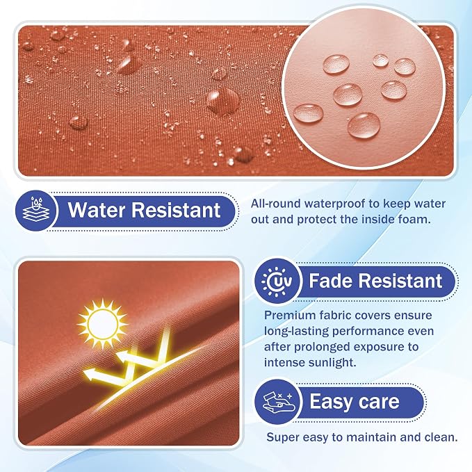 Patio Chair Cushions, Waterproof Outdoor Cushions - Image 3