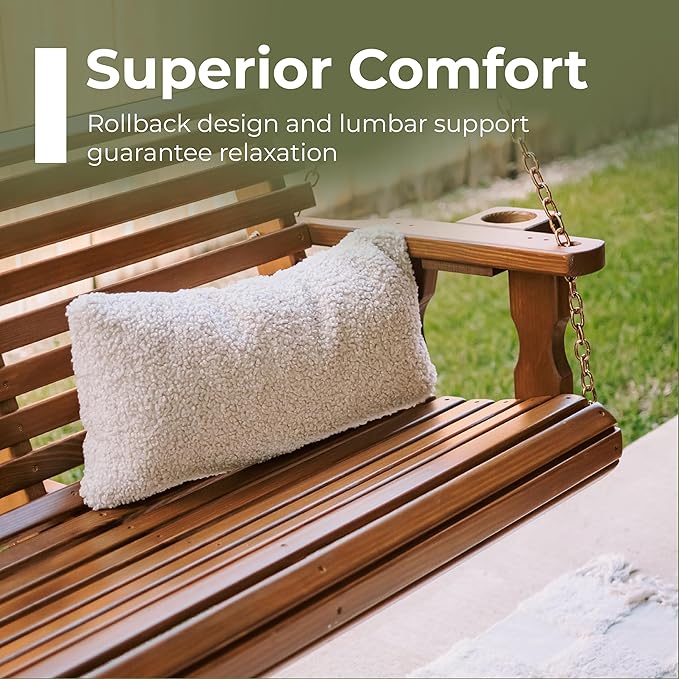 Amish Casual 6 Foot Roll Back Porch Swing - Image 4