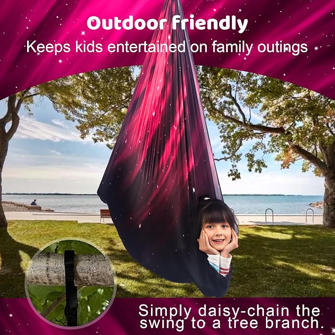 Sensory Swing for Kids Indoor and Outdoor Therapy Cuddle Swing Snuggle Hammock - Image 7