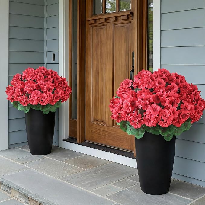 2 Pack Artificial Geranium Flowers Topitary Trees - Image 7