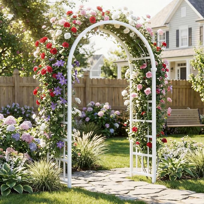 Outvita PVC Garden Arbor, Arch Trellis - Image 7