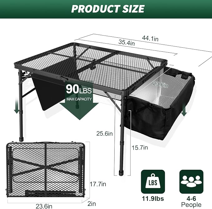 Portable Folding Grill Table - Image 2